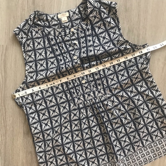 J. Crew Printed Tuxedo Cami Top in Navy and White - Picture 6 of 6